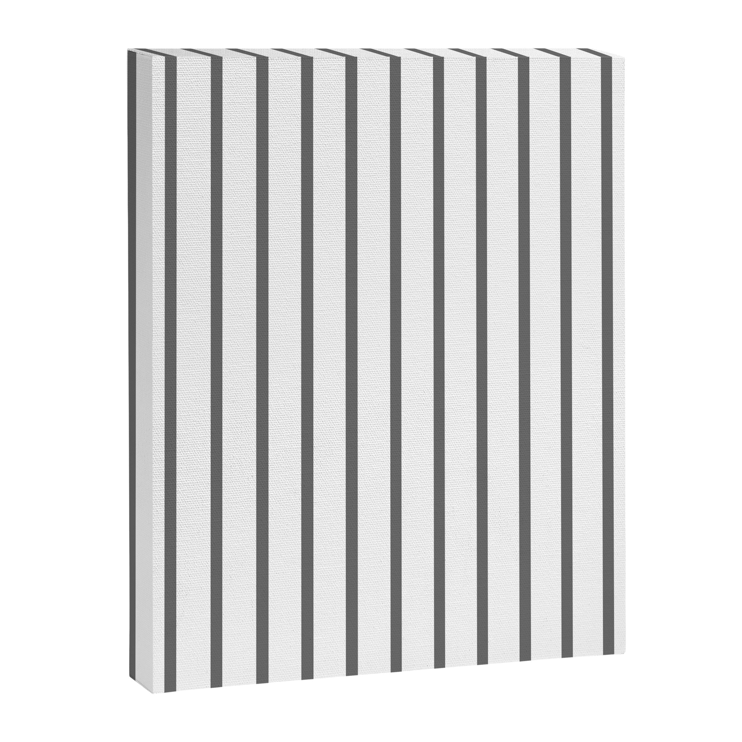 Vertical Dark Grey Stripes Pattern Canvas Print Gallery Image 8