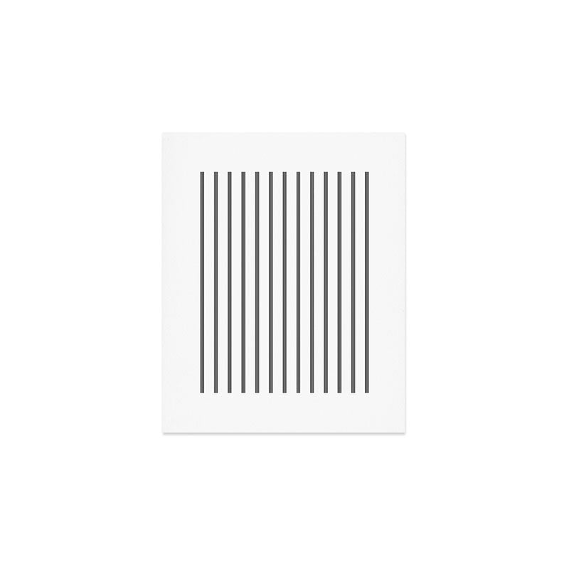Vertical Dark Grey Stripes Pattern Art Print Gallery Image 1