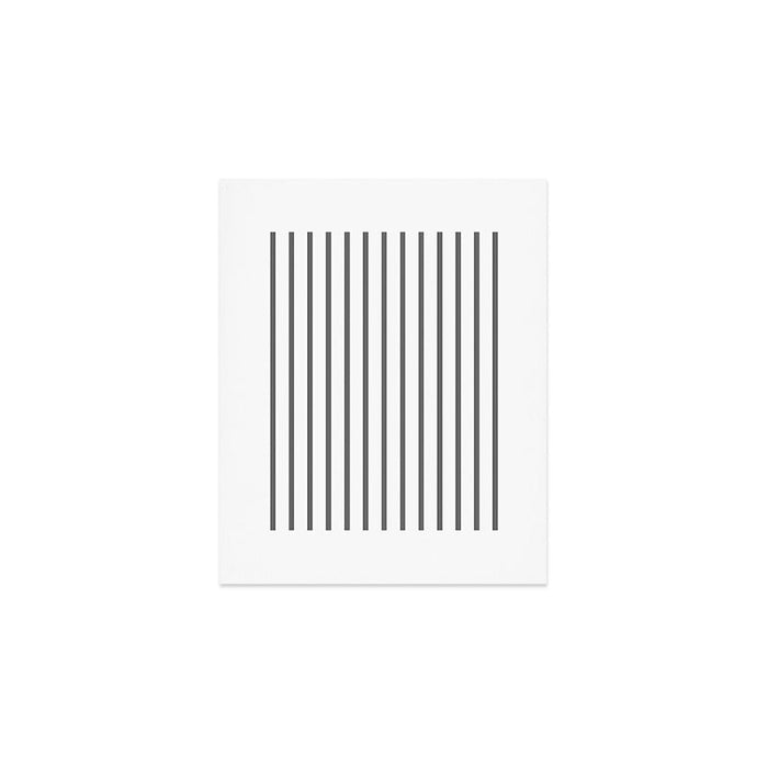 Vertical Dark Grey Stripes Pattern Art Print Gallery Image 1