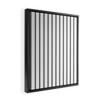 Vertical Dark Grey Stripes Pattern Framed Canvas Print Gallery Image 2