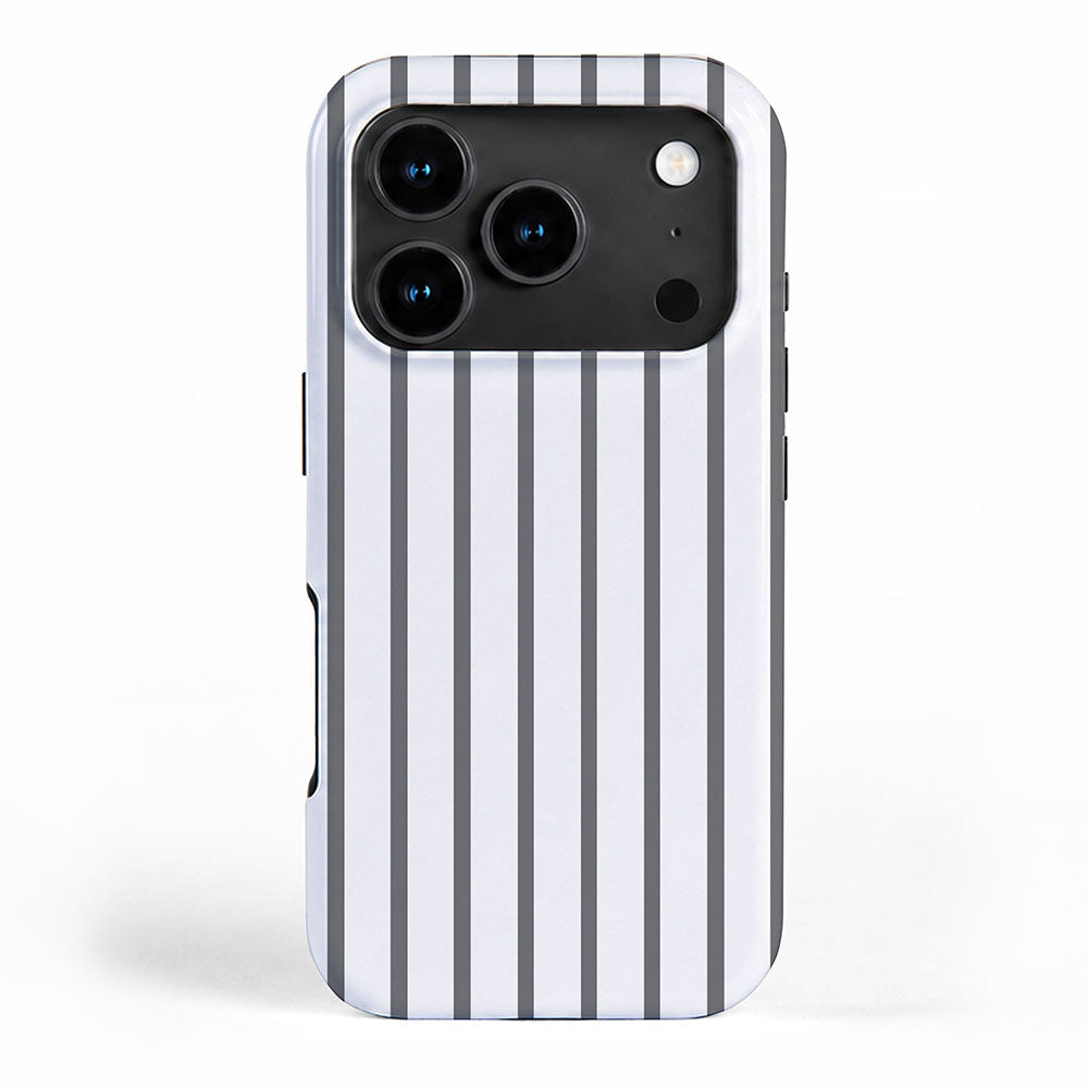 Vertical Dark Grey Stripes Pattern iPhone Case Gallery Image 1
