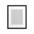 Vertical Dark Grey Stripes Pattern Framed Art Print Gallery Image 6