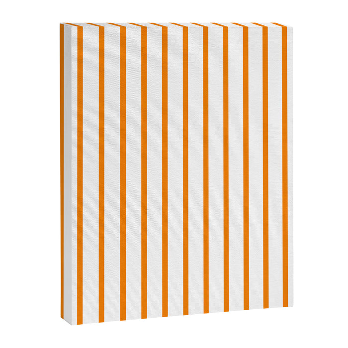 Vertical Orange Stripes Pattern Canvas Print Gallery Image 1