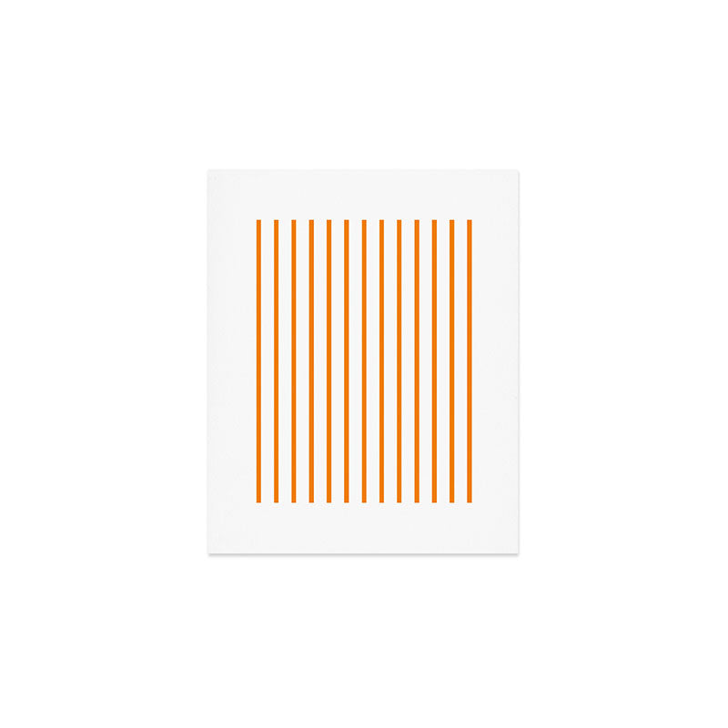 Vertical Orange Stripes Pattern Art Print Gallery Image 1