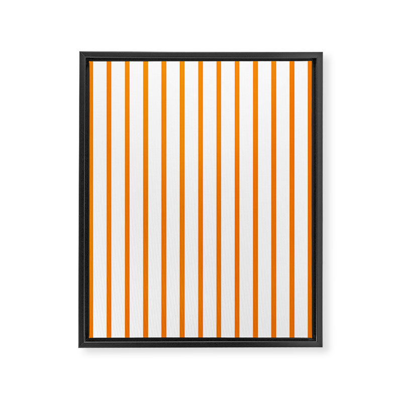 Vertical Orange Stripes Pattern Framed Canvas Print Gallery Image 8