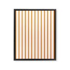 Vertical Orange Stripes Pattern Framed Canvas Print Gallery Image 8