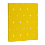 White Lightning Bolt pattern on Yellow background Canvas Print Gallery Image 8