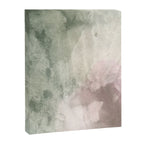 Abstract blush pink green white watercolor brushstrokes Canvas Print Gallery Image 8