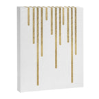 Abstract minimalist white gold geometrical lines Canvas Print Gallery Image 8