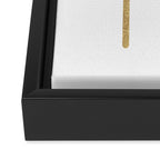 Abstract minimalist white gold geometrical lines Framed Canvas Print Gallery Image 3