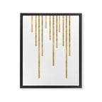 Abstract minimalist white gold geometrical lines Framed Canvas Print Gallery Image 8