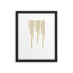 Abstract minimalist white gold geometrical lines Framed Art Print Gallery Image 6