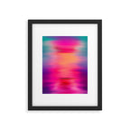 Abstract modern art pink violet teal brushstrokes Framed Art Print Gallery Image 6