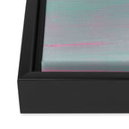 Abstract Orange Pink Teal Watercolor Sunset  Framed Canvas Print Gallery Image 3