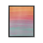 Abstract Orange Pink Teal Watercolor Sunset  Framed Canvas Print Gallery Image 8