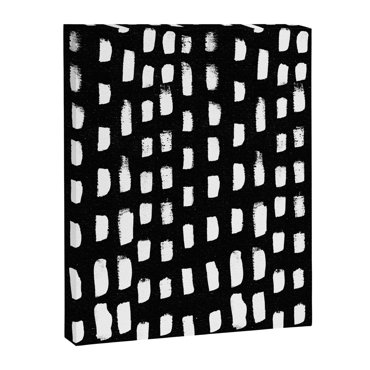 Artistic modern black white paint brushstrokes Canvas Print Gallery Image 8