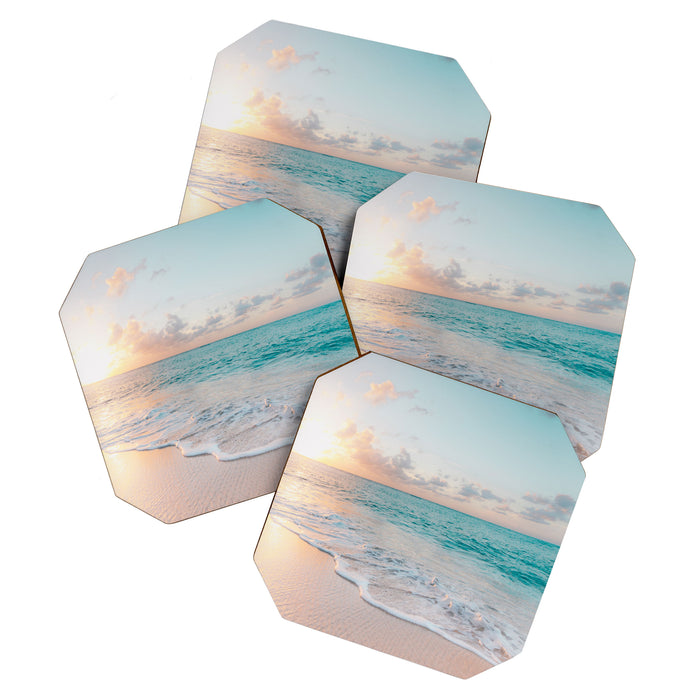 Beautiful tropical turquoise sandy beach photo Coaster Gallery Image 1