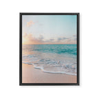 Beautiful tropical turquoise sandy beach photo Framed Canvas Print Gallery Image 8