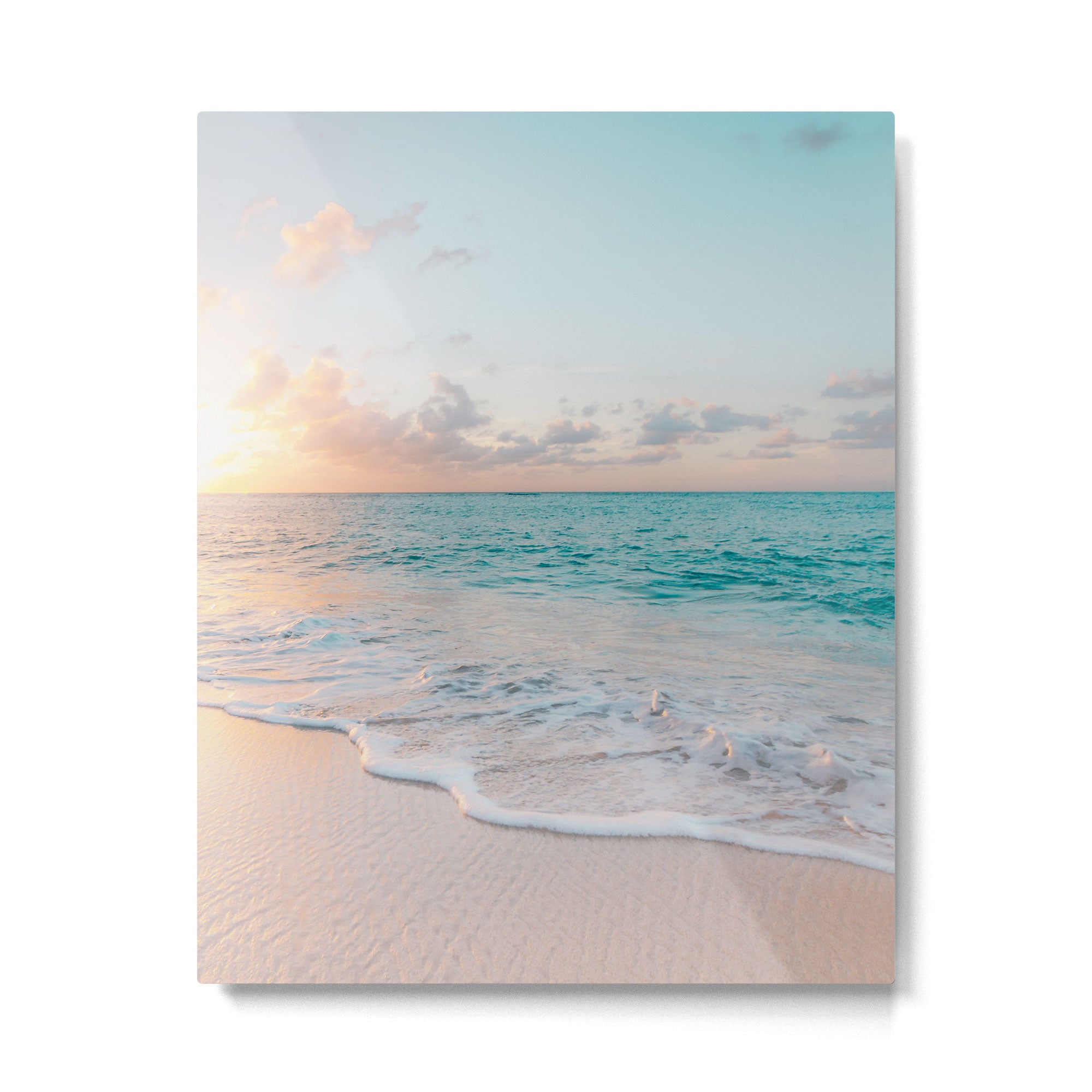 Beautiful tropical turquoise sandy beach photo Metal Print Gallery Image 6