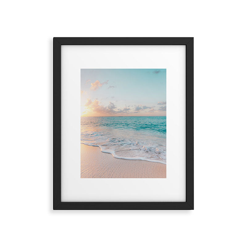 Beautiful tropical turquoise sandy beach photo Framed Art Print Gallery Image 4