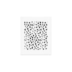 Black geometrical hand painted polka dots confetti pattern Art Print Gallery Image 1