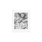 Black gray modern watercolor roses floral pattern Art Print Gallery Image 1