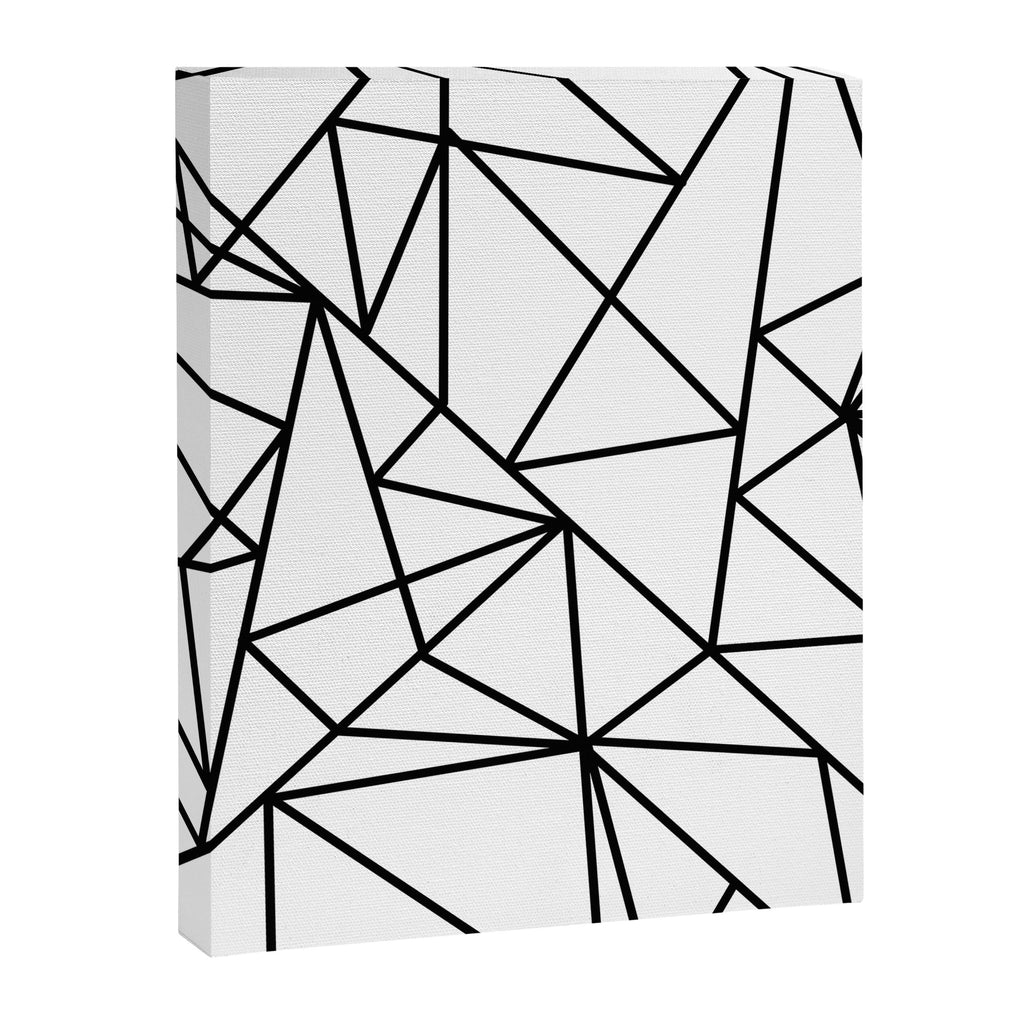 Black white modern abstract geometrical pattern Canvas Print Gallery Image 8