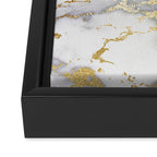 Blush chic faux gold gray gradient marble Framed Canvas Print Gallery Image 3