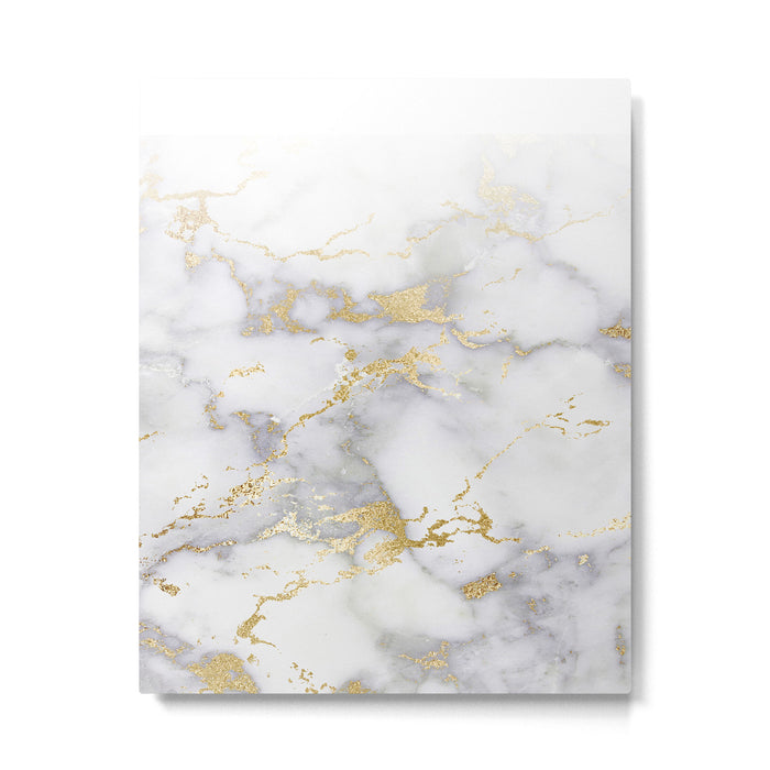 Blush chic faux gold gray gradient marble Metal Print Gallery Image 1