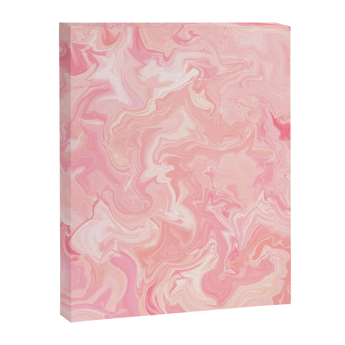 Blush pink abstract watercolor marble pattern Canvas Print Gallery Image 1