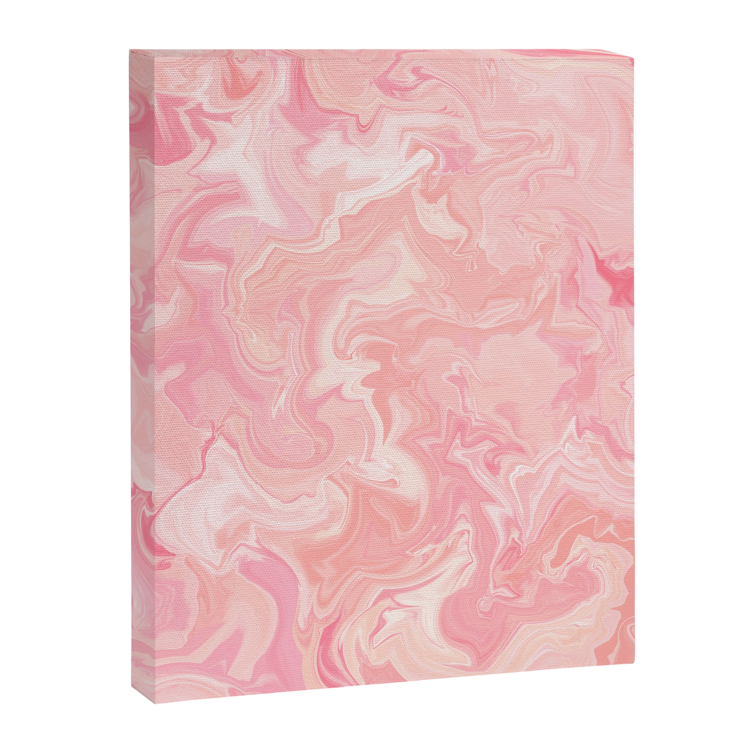 Blush pink abstract watercolor marble pattern Canvas Print Gallery Image 8