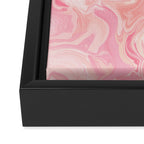 Blush pink abstract watercolor marble pattern Framed Canvas Print Gallery Image 3