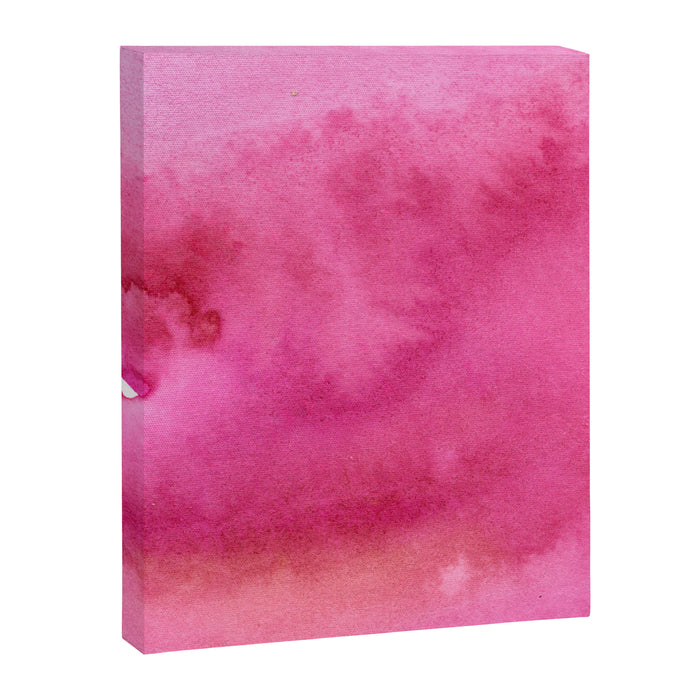 Blush pink magenta watercolor paint gradient Canvas Print Gallery Image 1