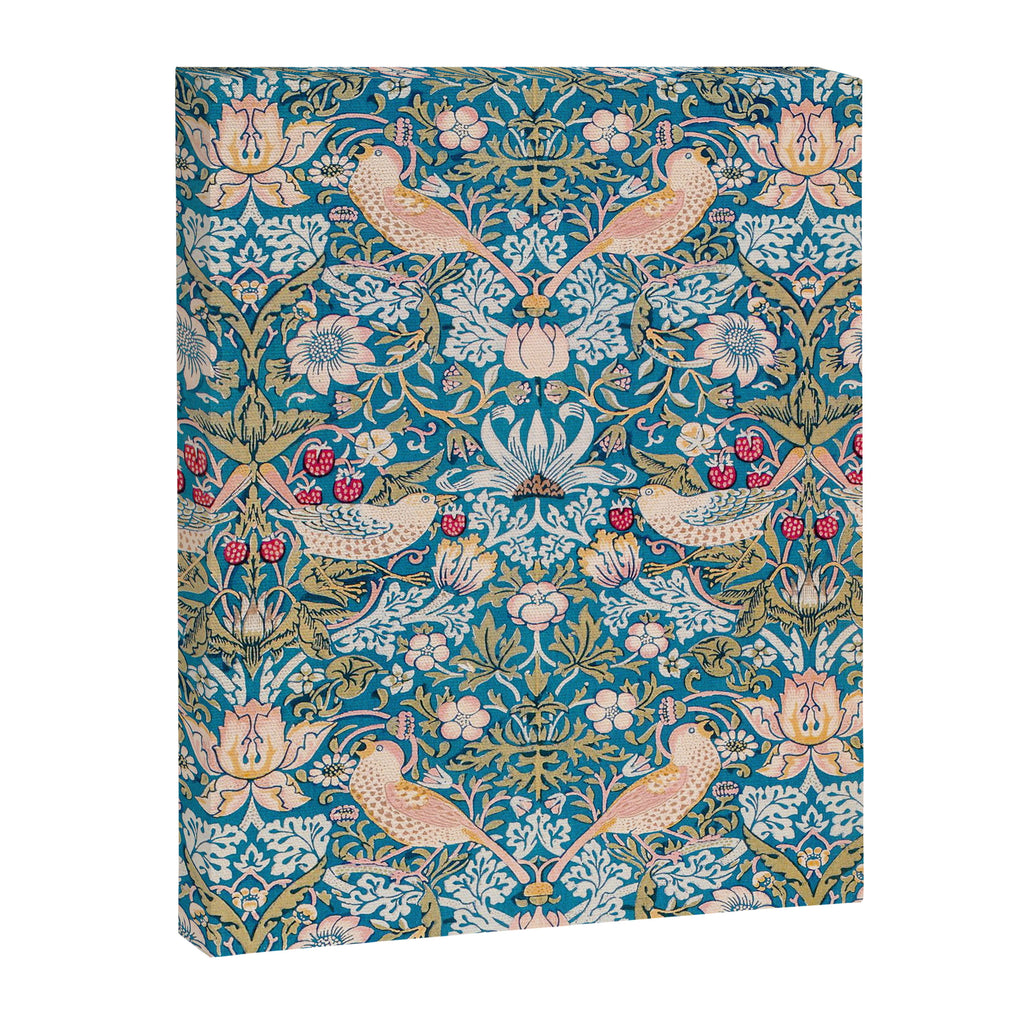Bohemian elegant blue pink white bird floral Canvas Print Gallery Image 8