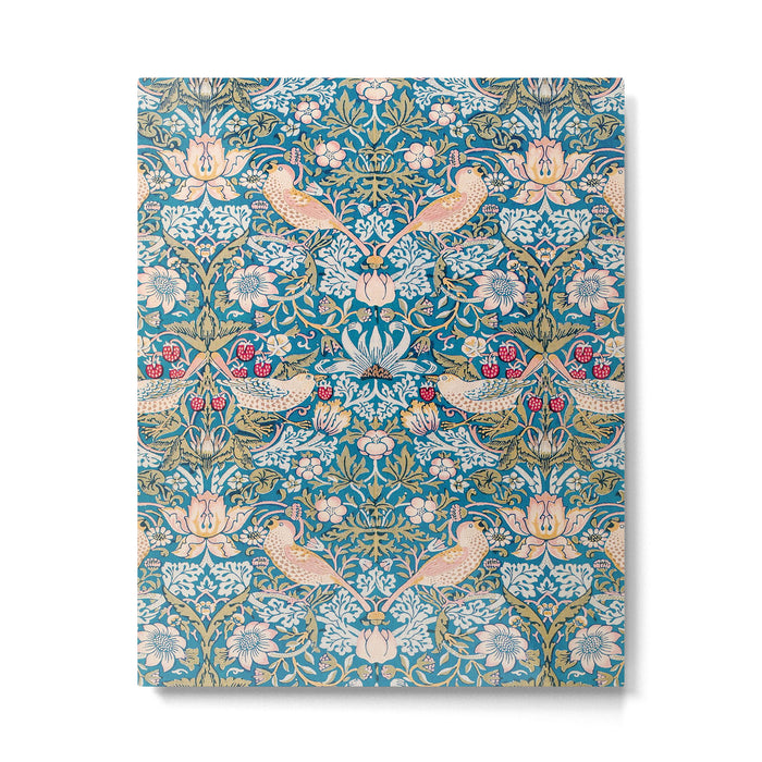 Bohemian elegant blue pink white bird floral Metal Print Gallery Image 1
