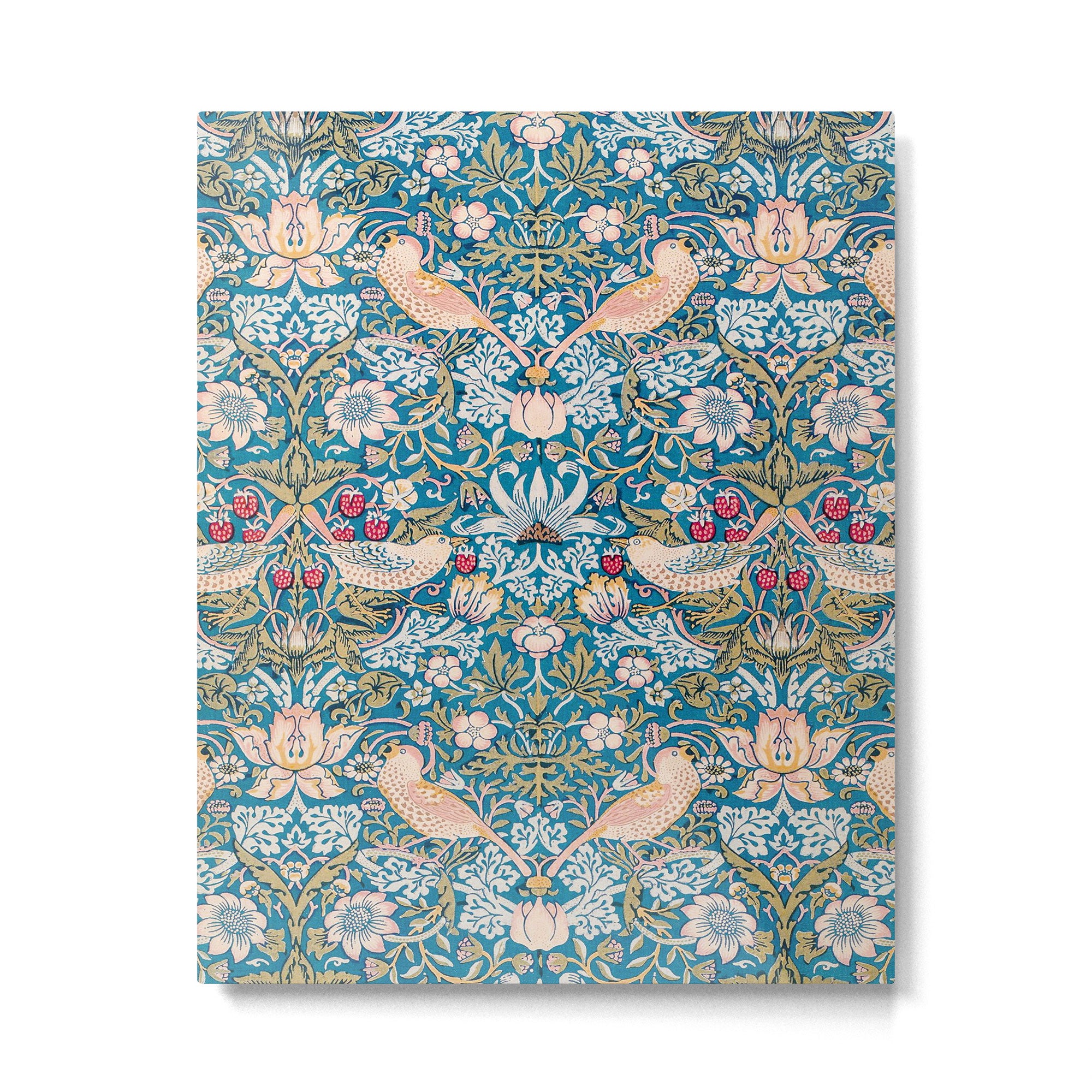 Bohemian elegant blue pink white bird floral Metal Print Gallery Image 6