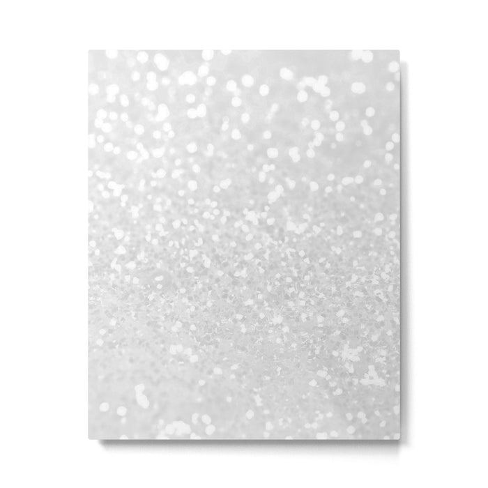 Chic elegant glamour white faux glitter Metal Print Gallery Image 1