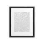 Chic elegant glamour white faux glitter Framed Art Print Gallery Image 6