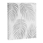 Chic elegant silver foil palm tree leaves Canvas Print Gallery Image 3