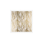 Chic faux gold white modern zebra animal print pattern Art Print Gallery Image 1