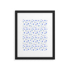 Elegant blush blue yellow watercolor floral pattern Framed Art Print Gallery Image 6