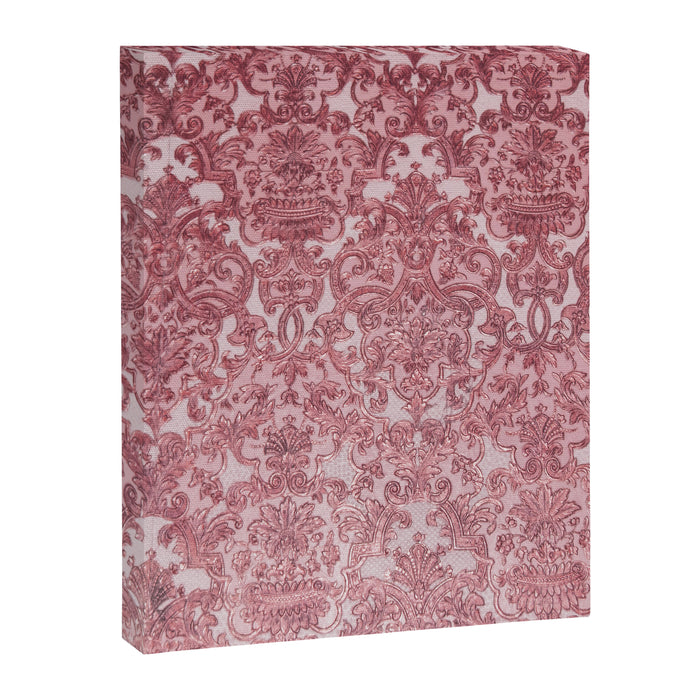 Elegant chic pink burgundy grunge floral damask Canvas Print Gallery Image 1