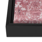 Elegant chic pink burgundy grunge floral damask Framed Canvas Print Gallery Image 3