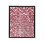 Elegant chic pink burgundy grunge floral damask Framed Canvas Print Gallery Image 8