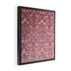 Elegant chic pink burgundy grunge floral damask Framed Canvas Print Gallery Image 2