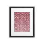 Elegant chic pink burgundy grunge floral damask Framed Art Print Gallery Image 6