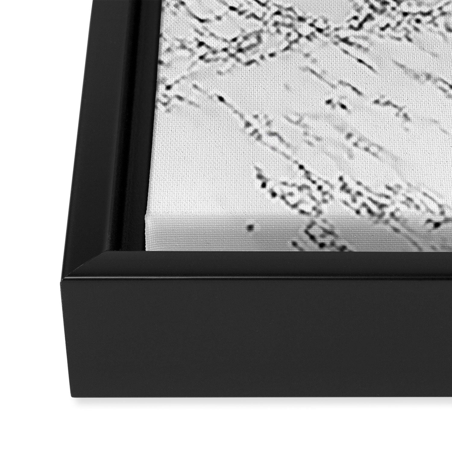 Elegant chic white gray silver glitter marble Framed Canvas Print Gallery Image 3