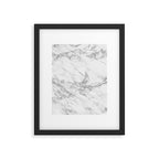 Elegant chic white gray silver glitter marble Framed Art Print Gallery Image 6
