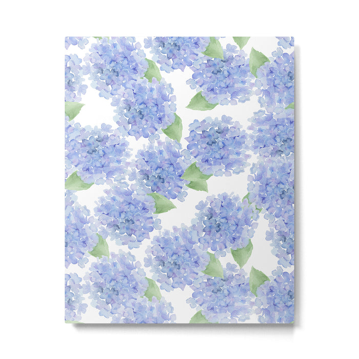 Elegant lavender lilac watercolor hydrangea floral Metal Print Gallery Image 1