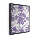 Elegant Lavender Purple White Glitter Floral Framed Canvas Print Gallery Image 2